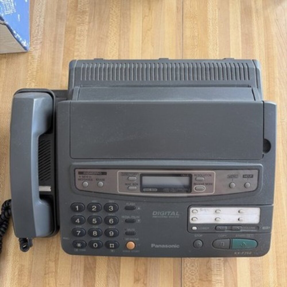 Panasonic KX-F750 Fax Copier Telephone Machine - Working + 4 rolls Fax Paper
